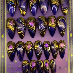 Press on nails "Amethyst Stones"